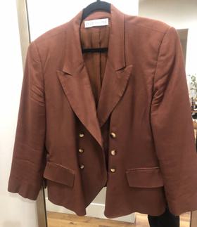 Brown Double Breasted Blazer M/L