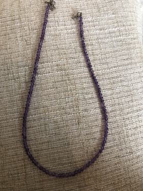 Amethyst beaded necklace