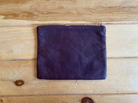 pebble leather zip pouch