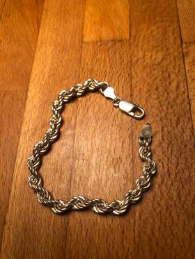 Vintage Sterling Silver Rope Bracelet