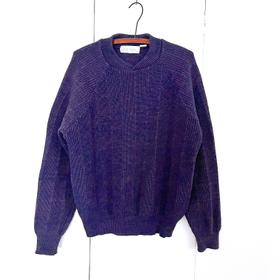 Marled shaker knit sweater