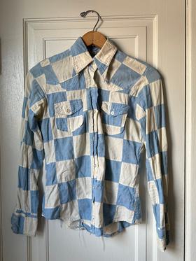 Checked Western Button Up