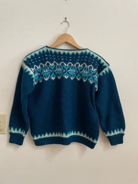 Vintage Handknit Wool Ski Sweater