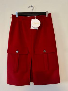 Chloé Utilitarian Pocket A-Line Skirt