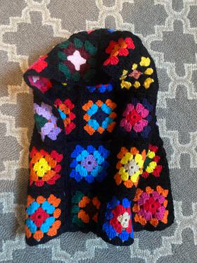 Colorful Crocheted Balaclava-style hood