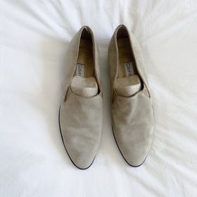 minimalist suede loafers
