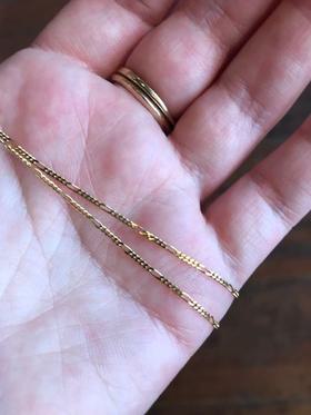 Solid Gold 14K curb chain necklace