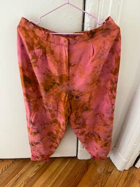 Hand-dyed silk pants