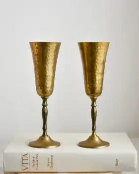 Vintage brass cups