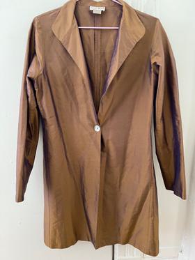 Iridescent silk jacket