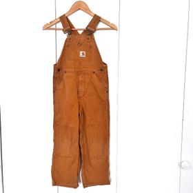 Duck washed bib overalls