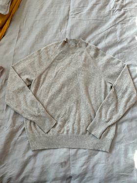 Mock neck raglan cashmere sweater
