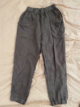 Linen high-waisted pant