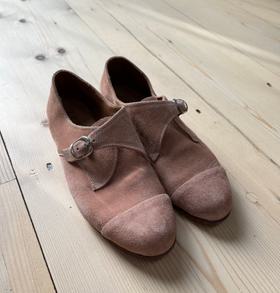 Pink Suede Loafers