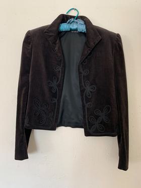 Vintage Cropped Velvet Jacket