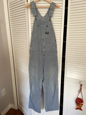 Vintage stripe overalls