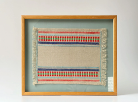 Hand Woven Textile in Frame