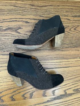 ‘Thistle’ Wool Suede Lace-up Boots