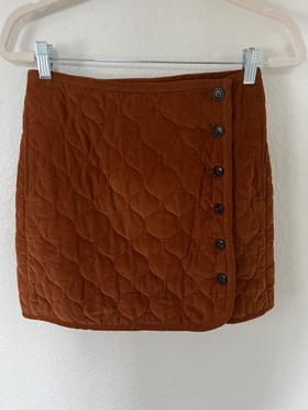 Quilted Corduroy Skirt