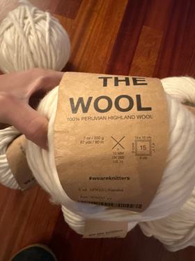 The Wool + size 15 needles