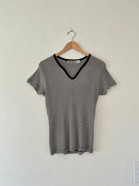 1990s Vintage Striped Rib T-Shirt