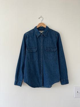 1990s Vintage Denim Button Down Shirt