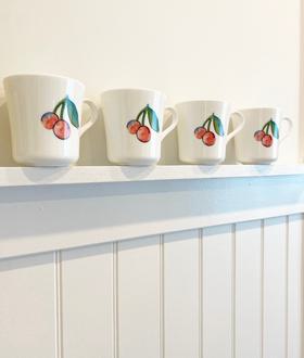Double sided fruit mug set