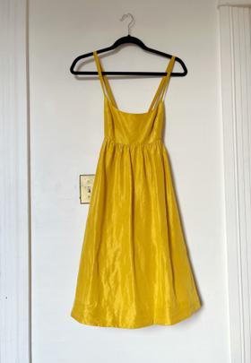 Yellow Silk Dress (90s J. Crew)