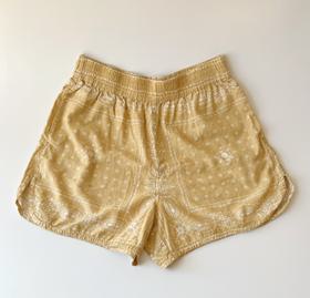 Linen Blend Bandana Pull-on Shorts