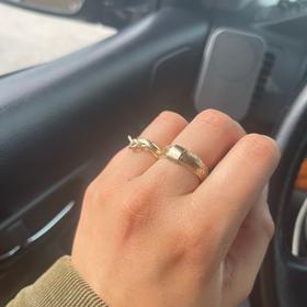 14k gold imperfect mesh ring