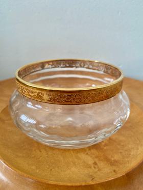 Vintage Gold Glass Bowl