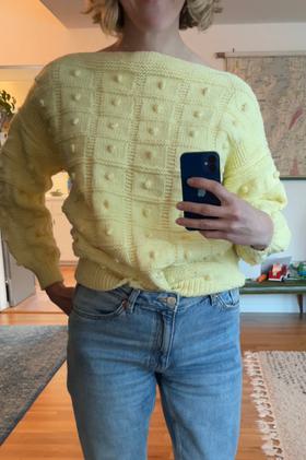 Vintage buttered popcorn sweater