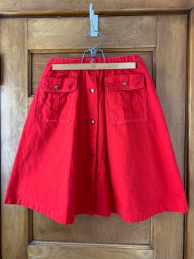 Red cotton skirt