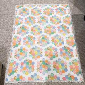 Hand Quilted Throw/Baby Blanket