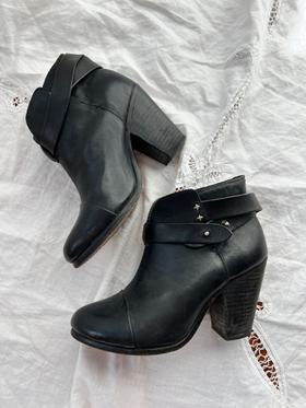 Harrow Black Leather boot