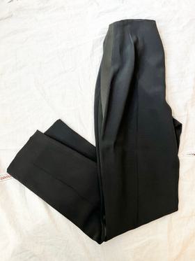 Black cigarette tuxedo pants