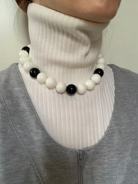 B&W orb necklace