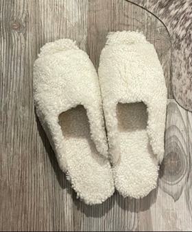 Square-Toe Shearling Slippers