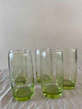 Green MCM drinking glasses