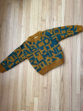 Alphabet Intarsia Sweater