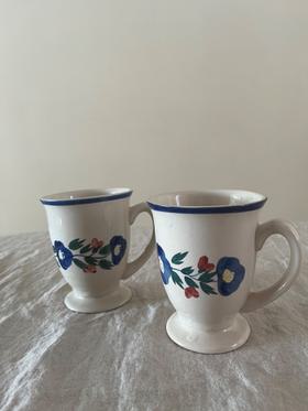 Floral tea mugs