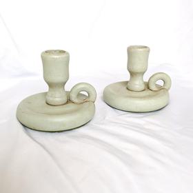 Pair of Wooden Candlestick Holders