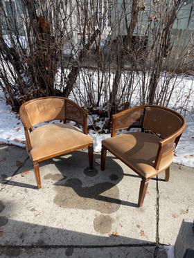 Mid Century Modern Woven Chairs
