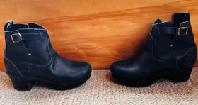 Black Ankle Clog Boots