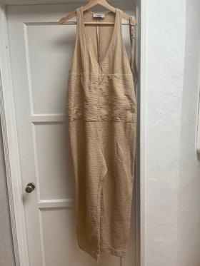 Buxton jumpsuit in sand with belt