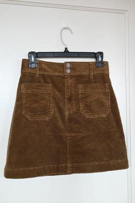 Corduroy A-line Mini Skirt