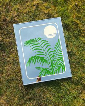 1970s John Lee tropical palm mirror