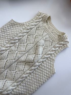 Hand knit sweater vest