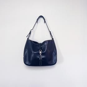 Y2K Black Leather Hampton Clip Bag