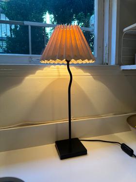Iron Table Lamp w/ Pleated Shade